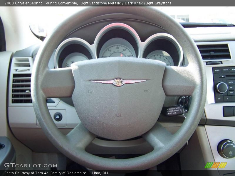 Light Sandstone Metallic / Dark Khaki/Light Graystone 2008 Chrysler Sebring Touring Convertible
