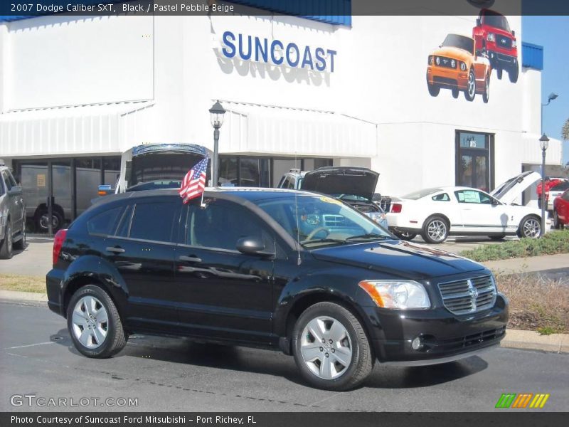Black / Pastel Pebble Beige 2007 Dodge Caliber SXT