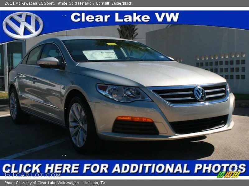 White Gold Metallic / Cornsilk Beige/Black 2011 Volkswagen CC Sport