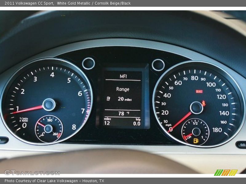 White Gold Metallic / Cornsilk Beige/Black 2011 Volkswagen CC Sport