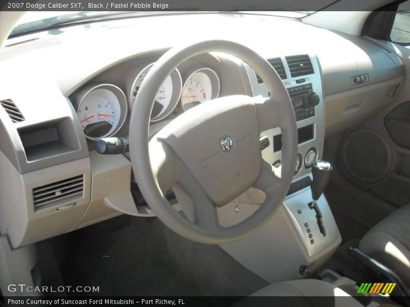 Black / Pastel Pebble Beige 2007 Dodge Caliber SXT