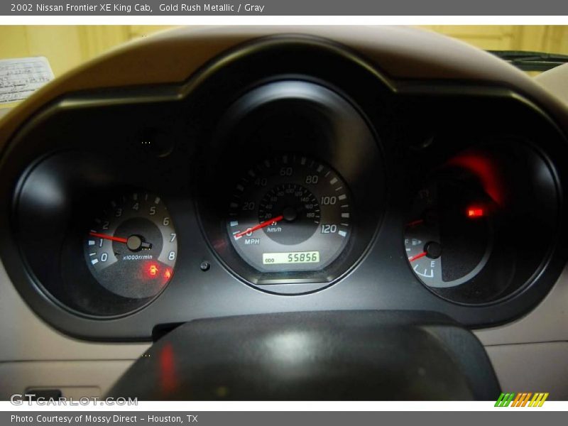 Gold Rush Metallic / Gray 2002 Nissan Frontier XE King Cab