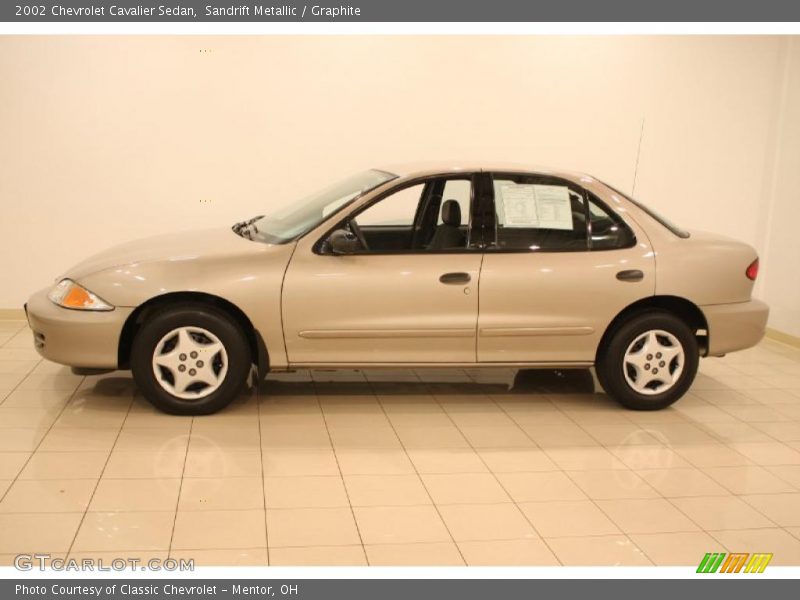 Sandrift Metallic / Graphite 2002 Chevrolet Cavalier Sedan