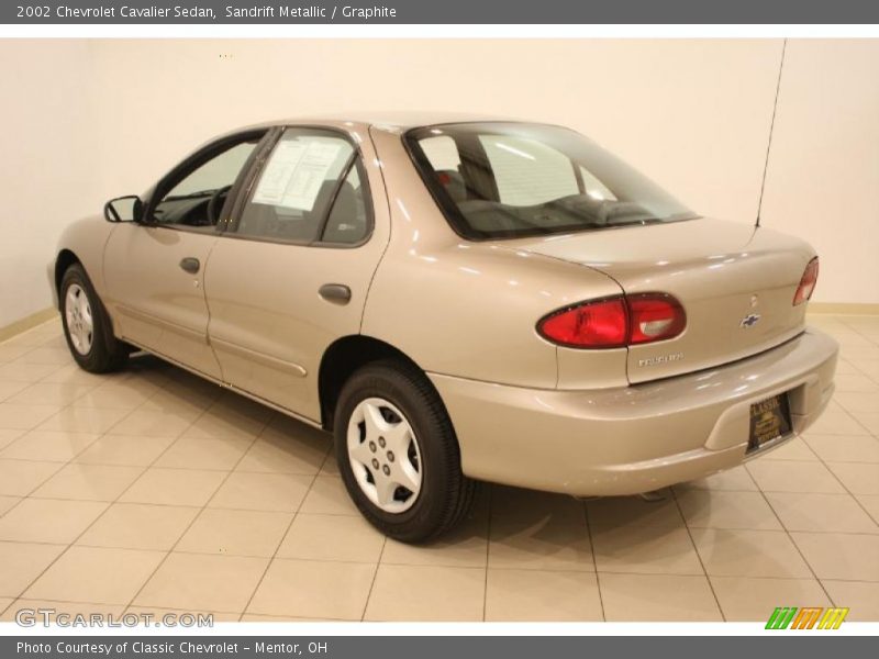 Sandrift Metallic / Graphite 2002 Chevrolet Cavalier Sedan