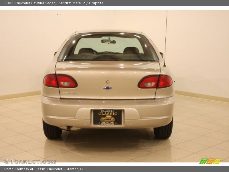 Sandrift Metallic / Graphite 2002 Chevrolet Cavalier Sedan
