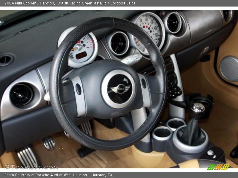 British Racing Green Metallic / Cordoba Beige 2004 Mini Cooper S Hardtop