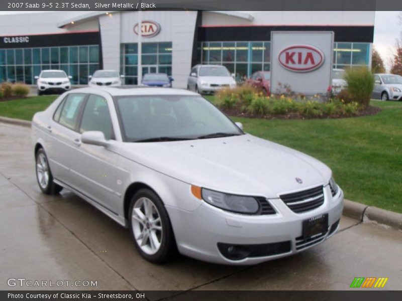 Silver Metallic / Black 2007 Saab 9-5 2.3T Sedan