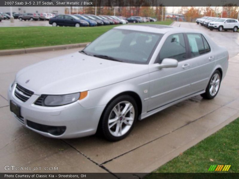 Silver Metallic / Black 2007 Saab 9-5 2.3T Sedan