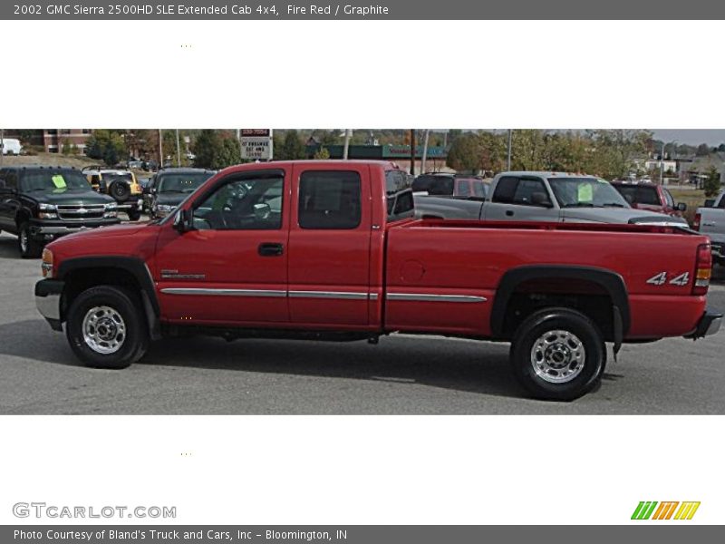 Fire Red / Graphite 2002 GMC Sierra 2500HD SLE Extended Cab 4x4
