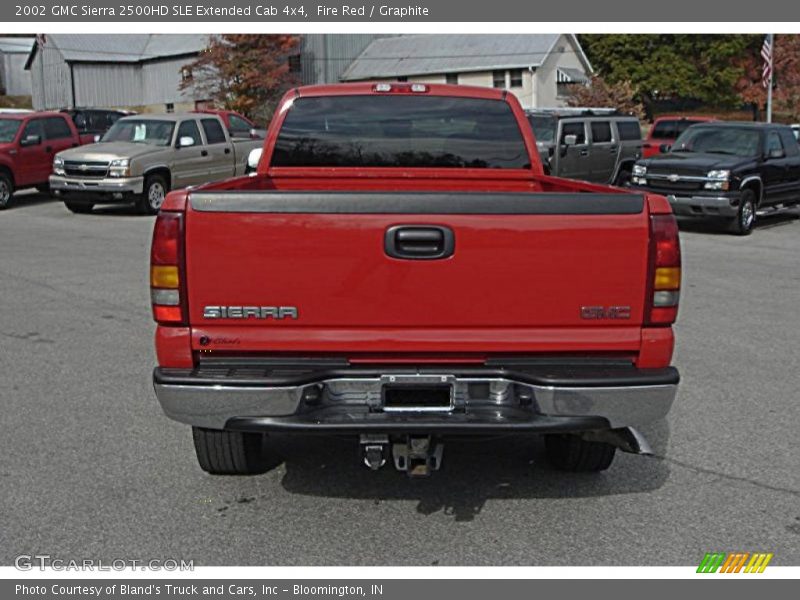 Fire Red / Graphite 2002 GMC Sierra 2500HD SLE Extended Cab 4x4