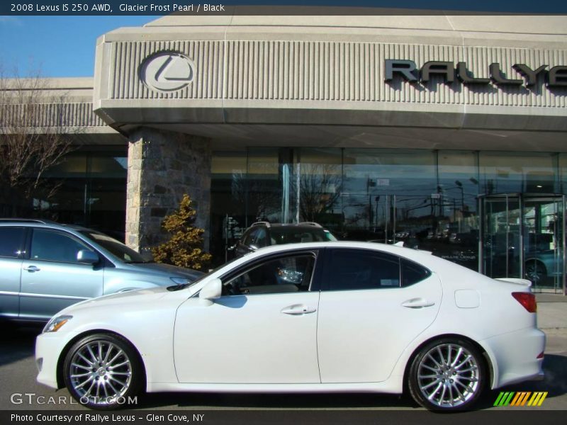 Glacier Frost Pearl / Black 2008 Lexus IS 250 AWD