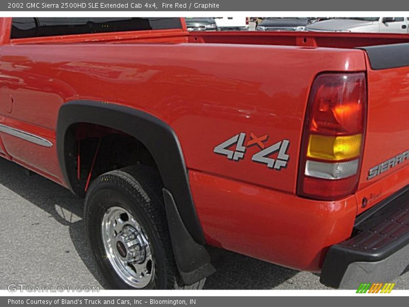 Fire Red / Graphite 2002 GMC Sierra 2500HD SLE Extended Cab 4x4