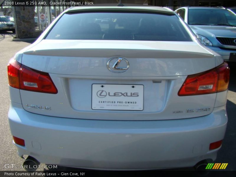 Glacier Frost Pearl / Black 2008 Lexus IS 250 AWD