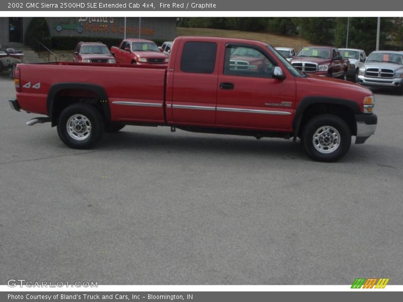 Fire Red / Graphite 2002 GMC Sierra 2500HD SLE Extended Cab 4x4