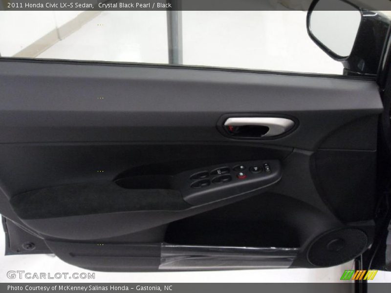 Crystal Black Pearl / Black 2011 Honda Civic LX-S Sedan
