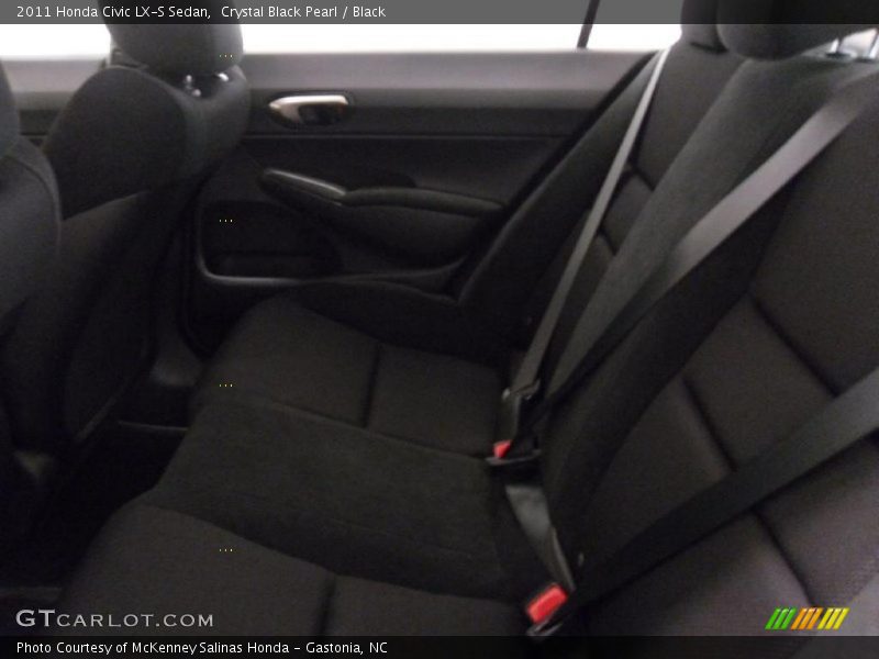 Crystal Black Pearl / Black 2011 Honda Civic LX-S Sedan