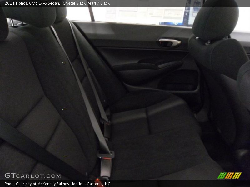 Crystal Black Pearl / Black 2011 Honda Civic LX-S Sedan