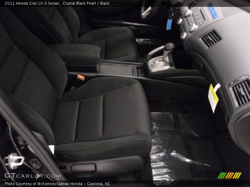 Crystal Black Pearl / Black 2011 Honda Civic LX-S Sedan