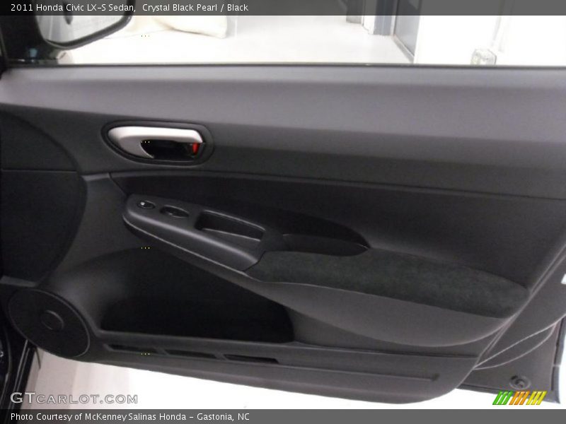 Crystal Black Pearl / Black 2011 Honda Civic LX-S Sedan