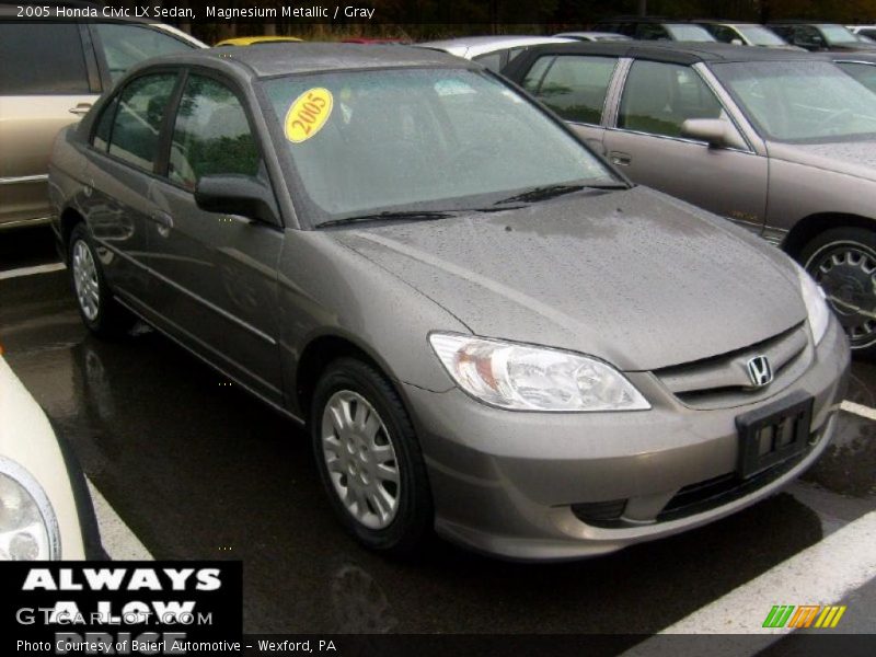 Magnesium Metallic / Gray 2005 Honda Civic LX Sedan