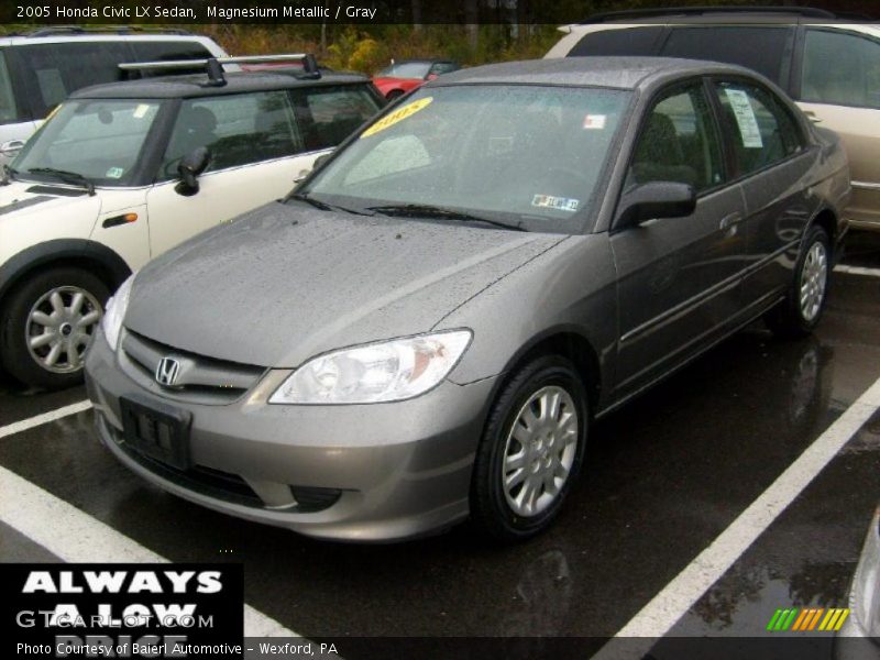 Magnesium Metallic / Gray 2005 Honda Civic LX Sedan