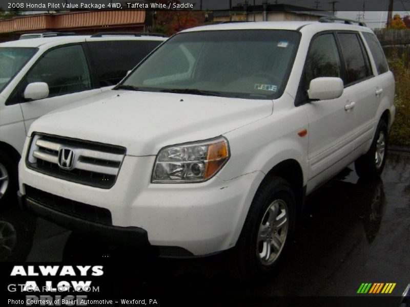 Taffeta White / Saddle 2008 Honda Pilot Value Package 4WD