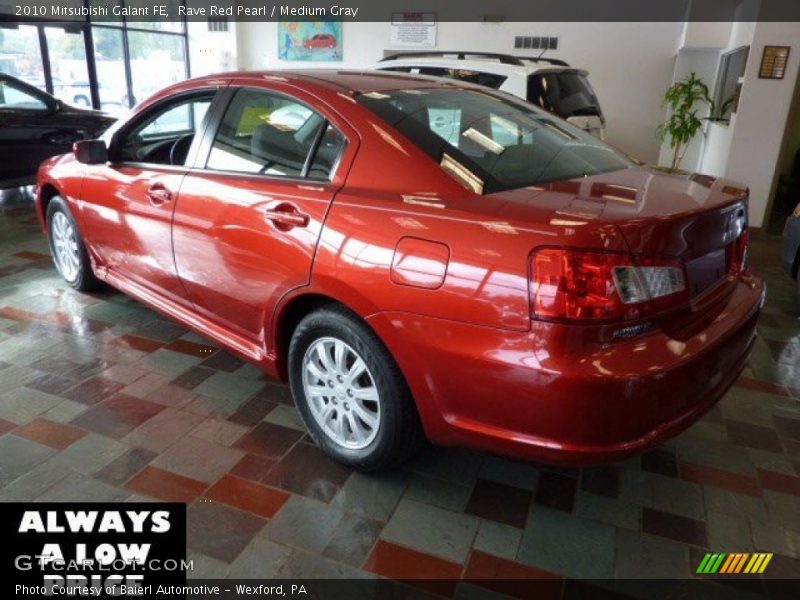 Rave Red Pearl / Medium Gray 2010 Mitsubishi Galant FE