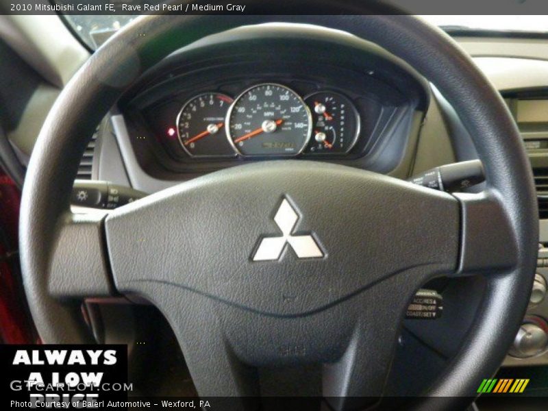 Rave Red Pearl / Medium Gray 2010 Mitsubishi Galant FE