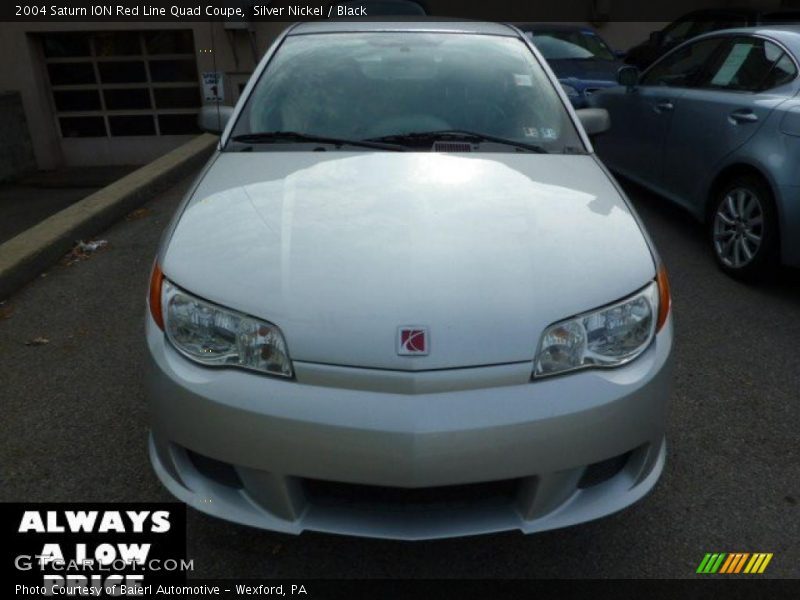Silver Nickel / Black 2004 Saturn ION Red Line Quad Coupe