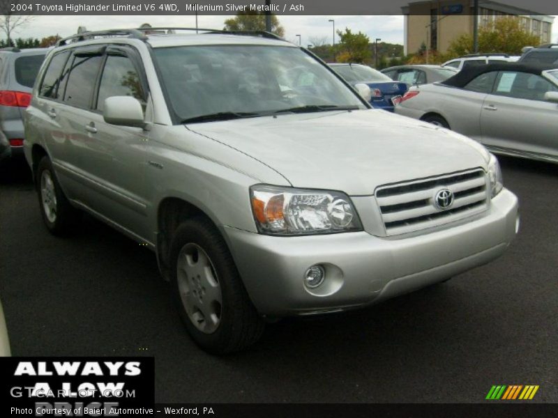 Millenium Silver Metallic / Ash 2004 Toyota Highlander Limited V6 4WD