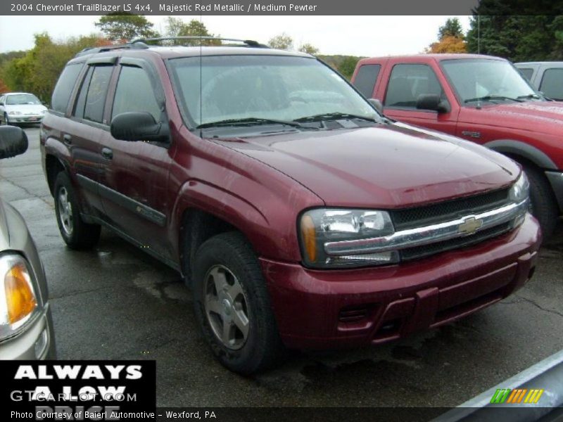Majestic Red Metallic / Medium Pewter 2004 Chevrolet TrailBlazer LS 4x4