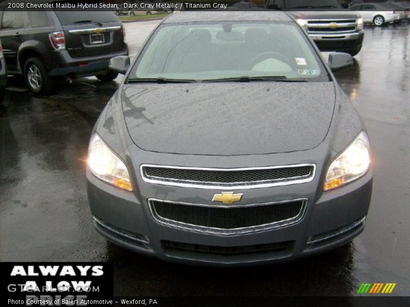 Dark Gray Metallic / Titanium Gray 2008 Chevrolet Malibu Hybrid Sedan