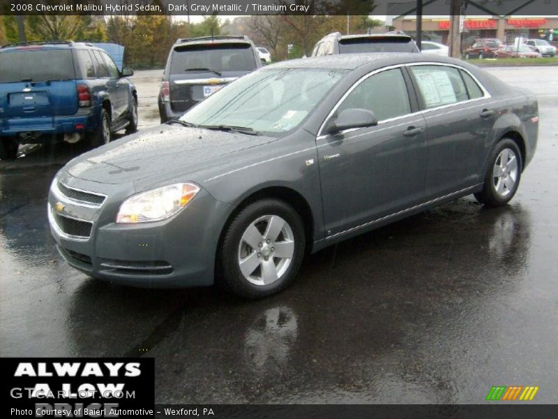 Dark Gray Metallic / Titanium Gray 2008 Chevrolet Malibu Hybrid Sedan