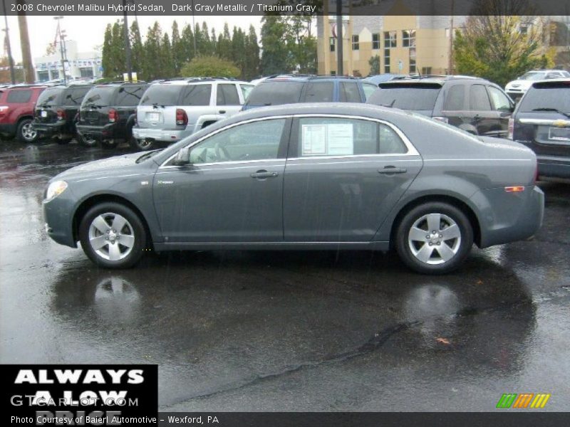 Dark Gray Metallic / Titanium Gray 2008 Chevrolet Malibu Hybrid Sedan