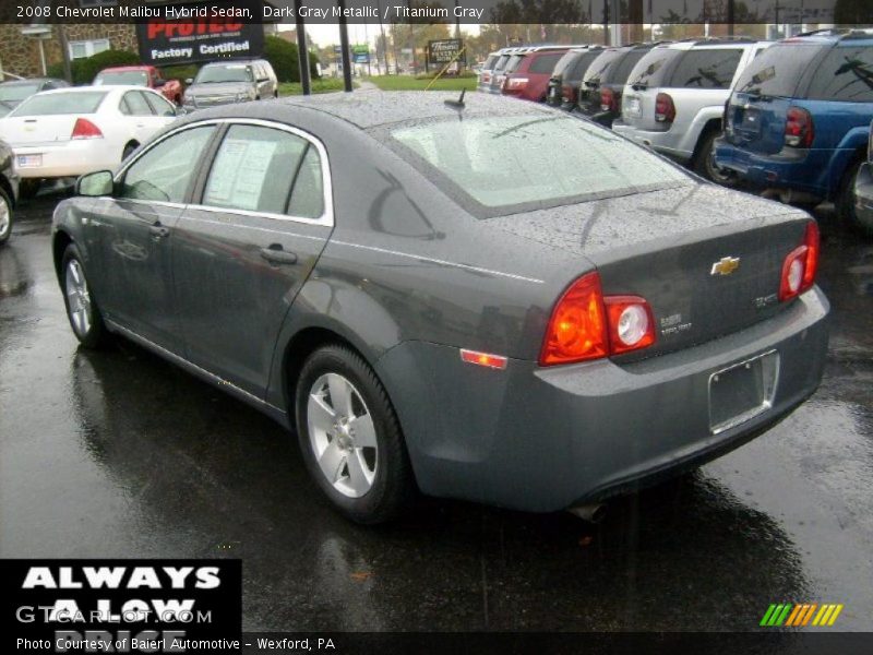 Dark Gray Metallic / Titanium Gray 2008 Chevrolet Malibu Hybrid Sedan