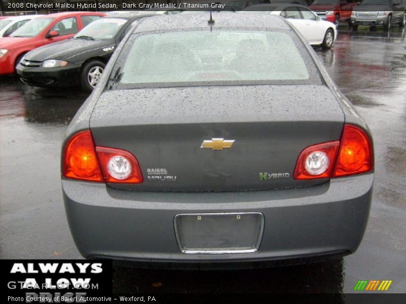 Dark Gray Metallic / Titanium Gray 2008 Chevrolet Malibu Hybrid Sedan