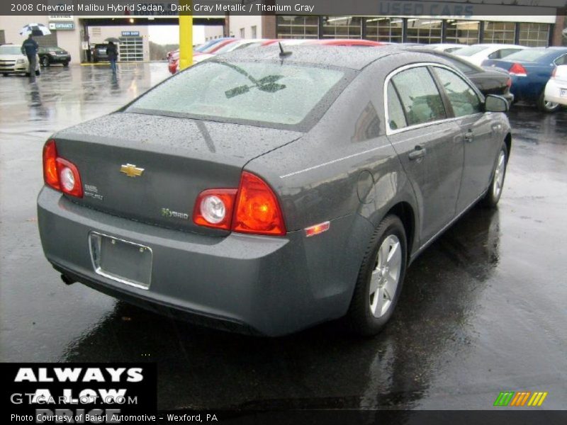 Dark Gray Metallic / Titanium Gray 2008 Chevrolet Malibu Hybrid Sedan