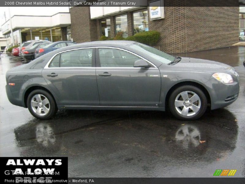 Dark Gray Metallic / Titanium Gray 2008 Chevrolet Malibu Hybrid Sedan