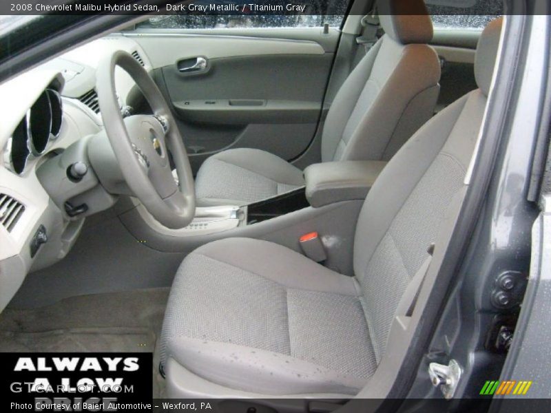  2008 Malibu Hybrid Sedan Titanium Gray Interior