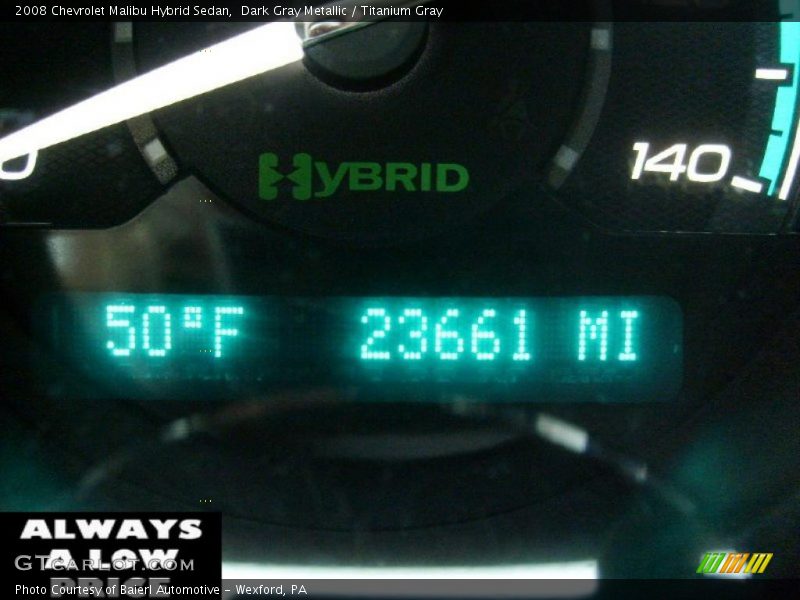 Dark Gray Metallic / Titanium Gray 2008 Chevrolet Malibu Hybrid Sedan