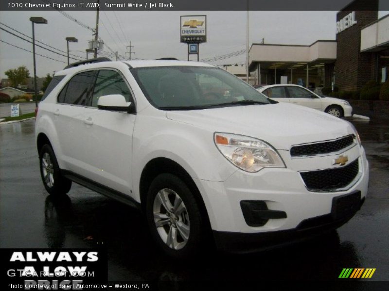 Summit White / Jet Black 2010 Chevrolet Equinox LT AWD