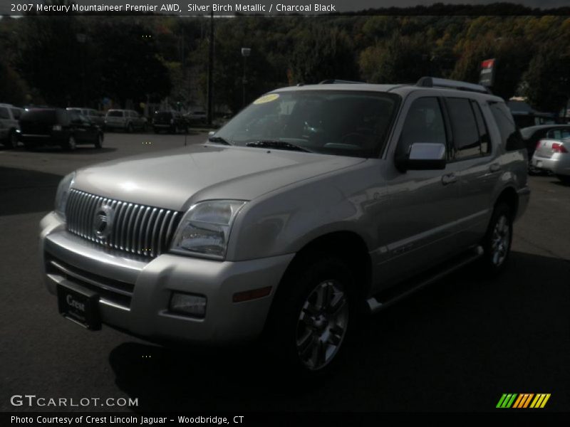 Silver Birch Metallic / Charcoal Black 2007 Mercury Mountaineer Premier AWD