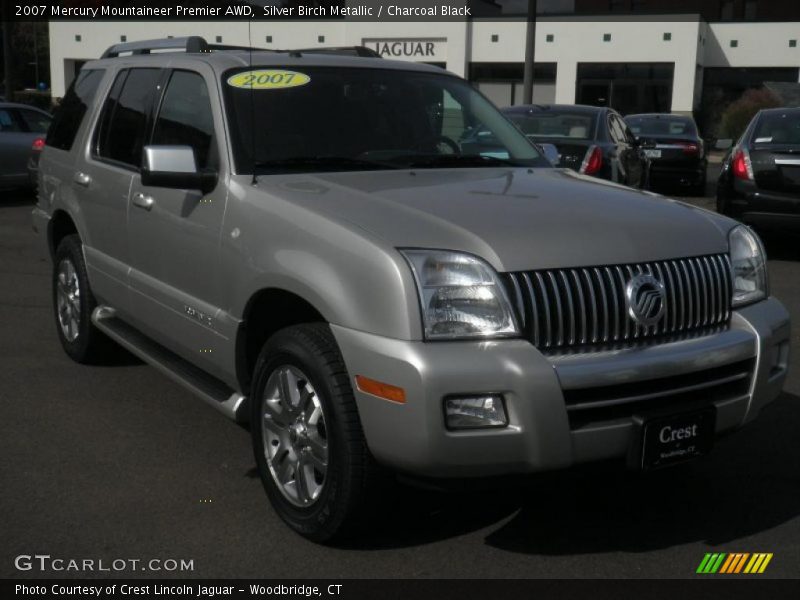 Silver Birch Metallic / Charcoal Black 2007 Mercury Mountaineer Premier AWD