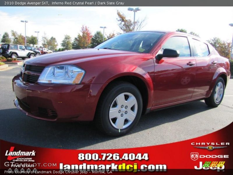 Inferno Red Crystal Pearl / Dark Slate Gray 2010 Dodge Avenger SXT