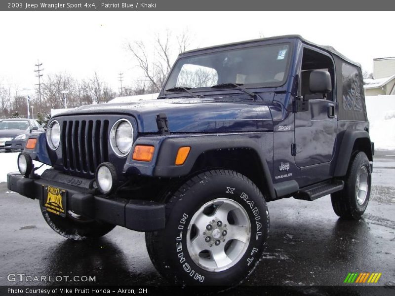 Patriot Blue / Khaki 2003 Jeep Wrangler Sport 4x4