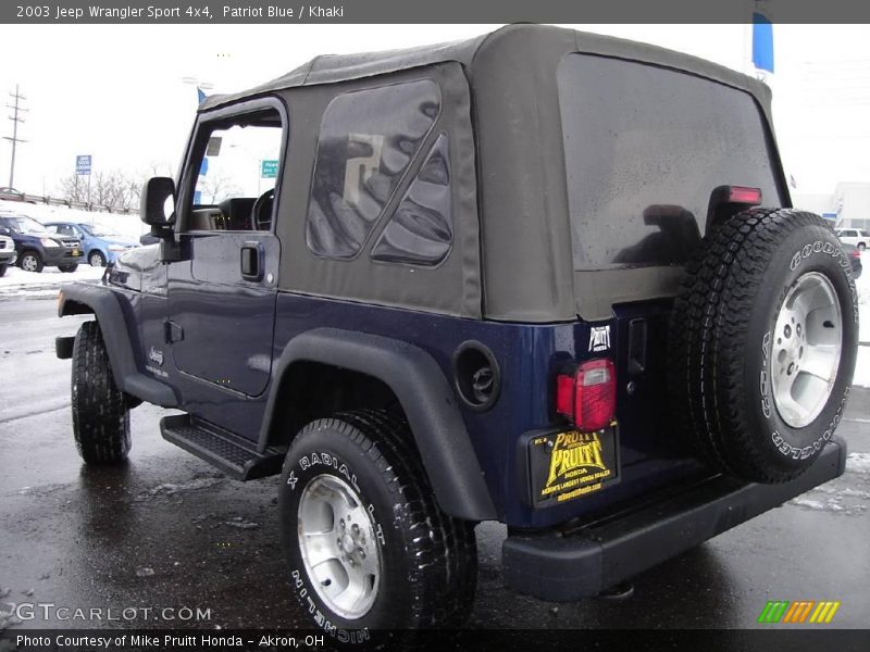 Patriot Blue / Khaki 2003 Jeep Wrangler Sport 4x4