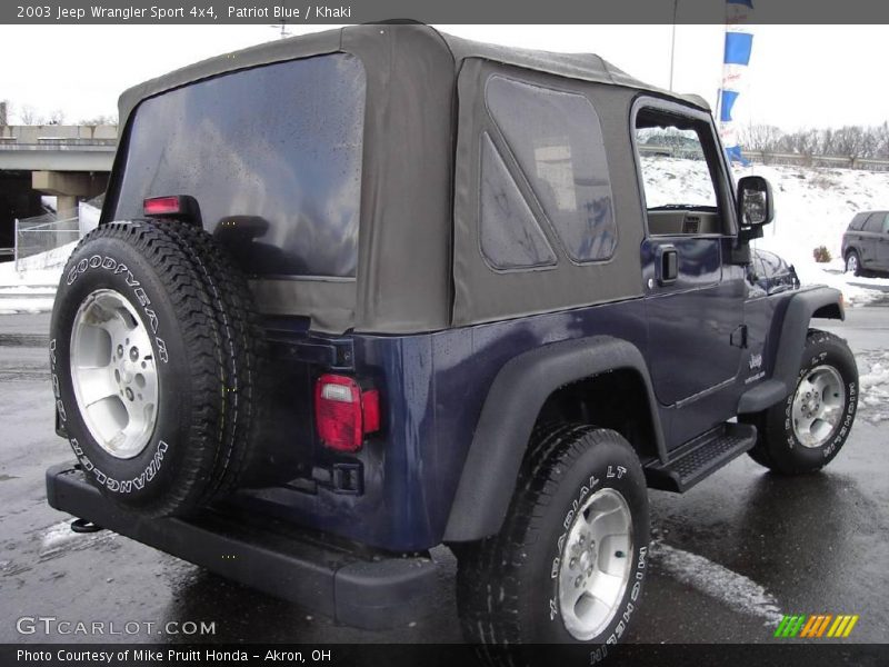 Patriot Blue / Khaki 2003 Jeep Wrangler Sport 4x4