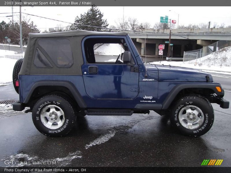 Patriot Blue / Khaki 2003 Jeep Wrangler Sport 4x4