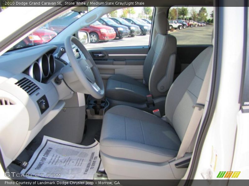 Stone White / Medium Slate Gray/Light Shale 2010 Dodge Grand Caravan SE