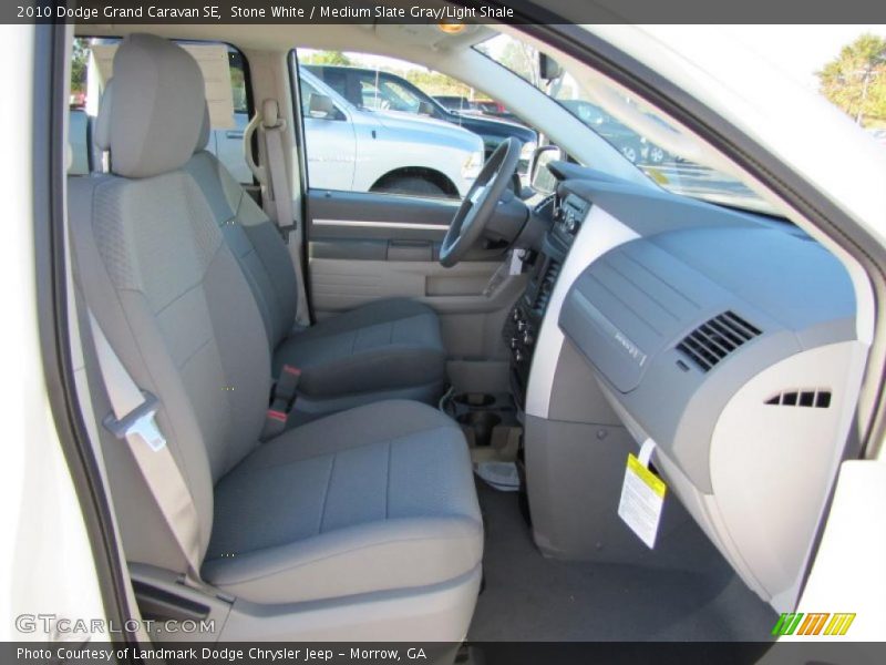Stone White / Medium Slate Gray/Light Shale 2010 Dodge Grand Caravan SE
